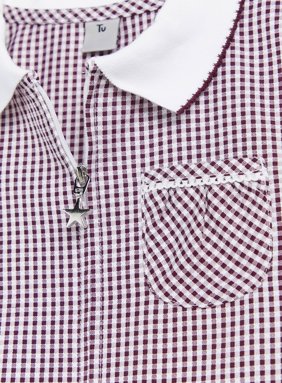 2 Pack Sporty Dark Red Pleated Gingham Dress 3 years - Image 2
